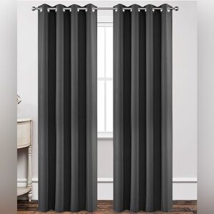 Panel Curtains Dark Gray 52 x 108